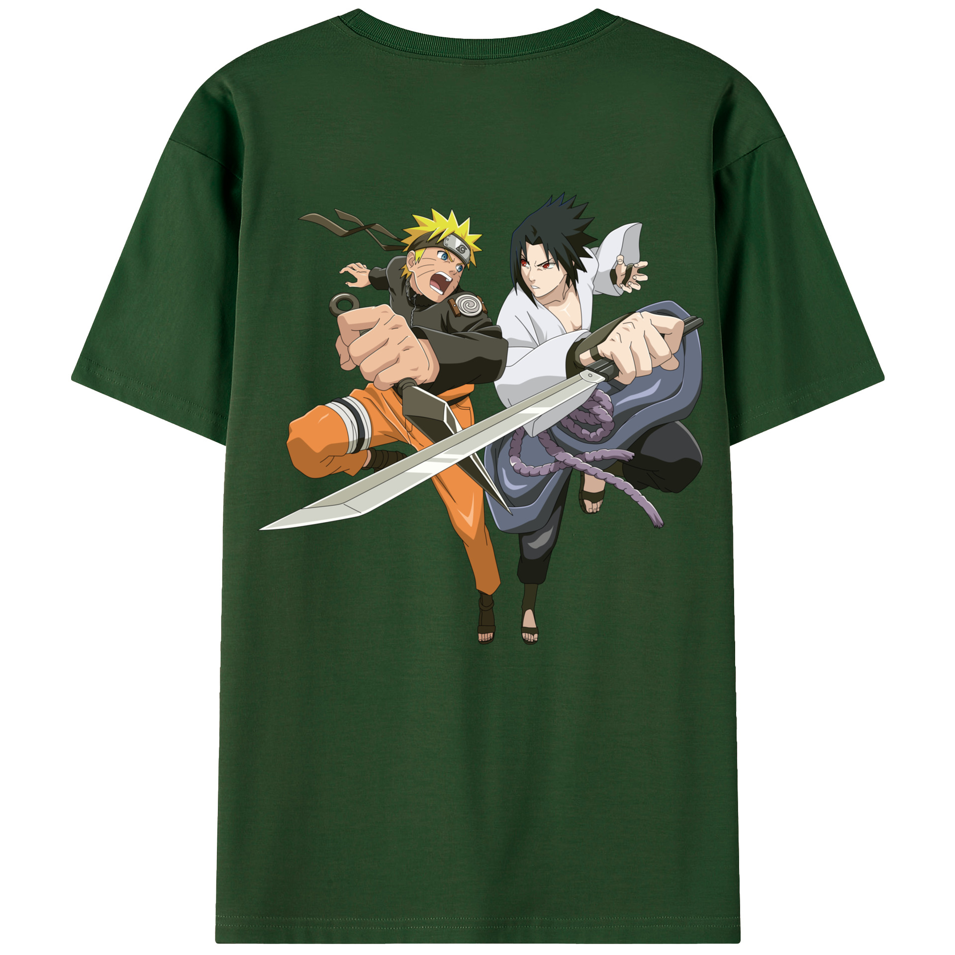 （画像用） NARUTO -ナルト- うずまき ナルト Uzumaki Naruto 綿100％半袖Tシャツ（背面プリント）